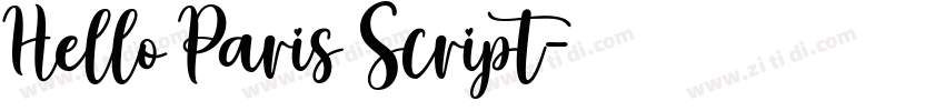Hello Paris Script字体转换